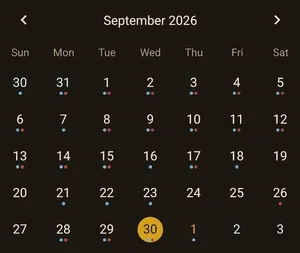 Calendar from September 2026.